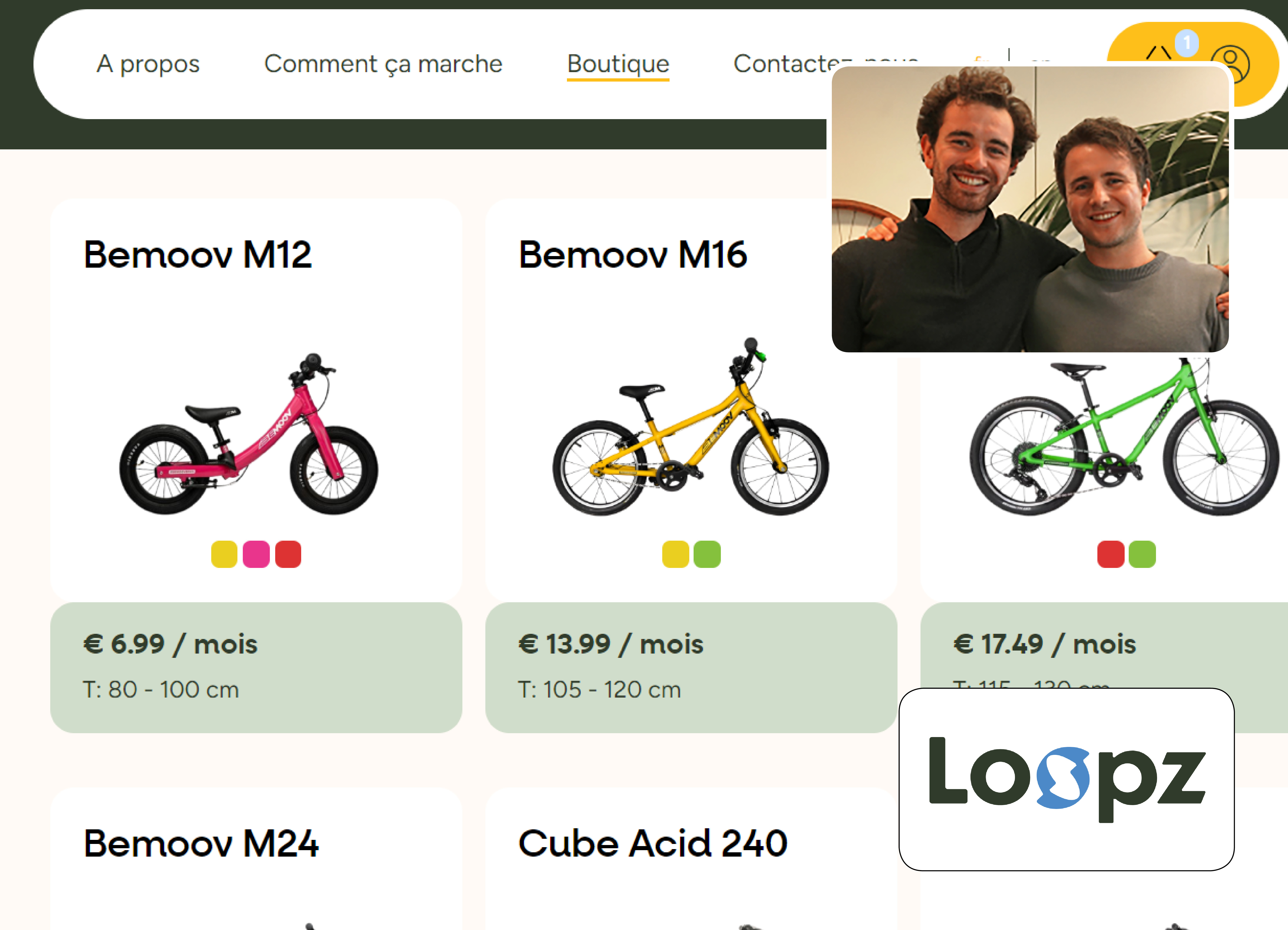 Loopz.bike, un des lauréats Prototyping the Future 2024